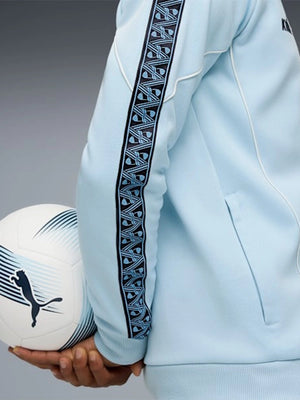 Manchester City King Anthem Recreation full-zip jacket by Puma in light blue with clean athletic detailing