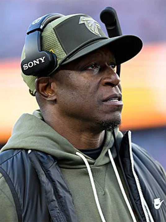 Raheem Morris Atlanta Falcons Salute to Service Hoodie offering a relaxed fit and durable fleece construction.