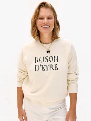RECREATED Liz Raison D’Etre cream fleece sweatshirt inspired by Christa Miller in Shrinking season 3