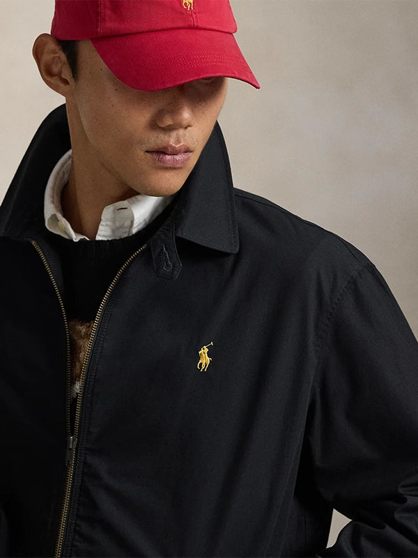 Black Bayport jacket inspired by Polo Ralph Lauren 2025 Lunar New Year collection with polished finish