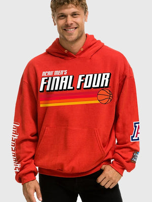 Arizona Wildcats Aviator Nation Final Four 2026 hoodie recreated in red with plush fleece interior and bold design elements