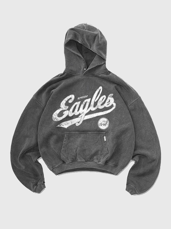Fanatics x Represent 2026 Philadelphia Eagles Fleece Pullover Hoodie featuring soft brushed interior and bold team-inspired graphic detailing