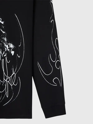 WWE Rhea Ripley OVO Long-Sleeve Tee designed with relaxed fit and clean front and sleeve detailing
