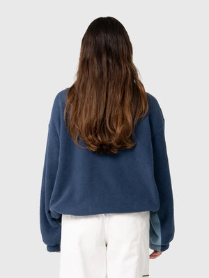 Unisex zip-through sherpa fleece jacket by Rusty 2026 Two Tides, RECREATED with warm insulation, cozy texture, and casual layering silhouette