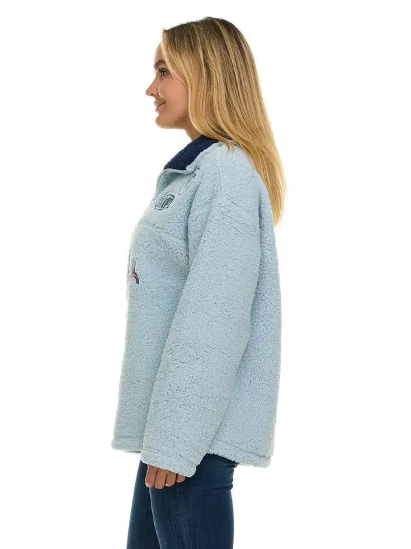 RECREATED Sam's Club Snoopy Winter Sherpa Quarter-Zip Pullover Jacket designed with soft textured fabric and a warm casual fit
