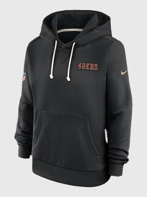 2025 San Francisco 49ers Rivalries sideline recreation hoodie in black with clean athletic styling