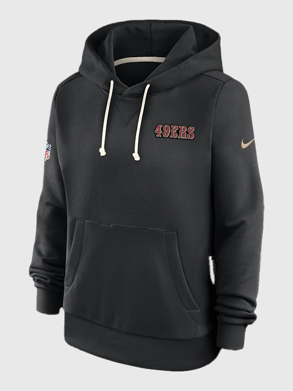 2025 San Francisco 49ers Rivalries sideline recreation hoodie in black with clean athletic styling