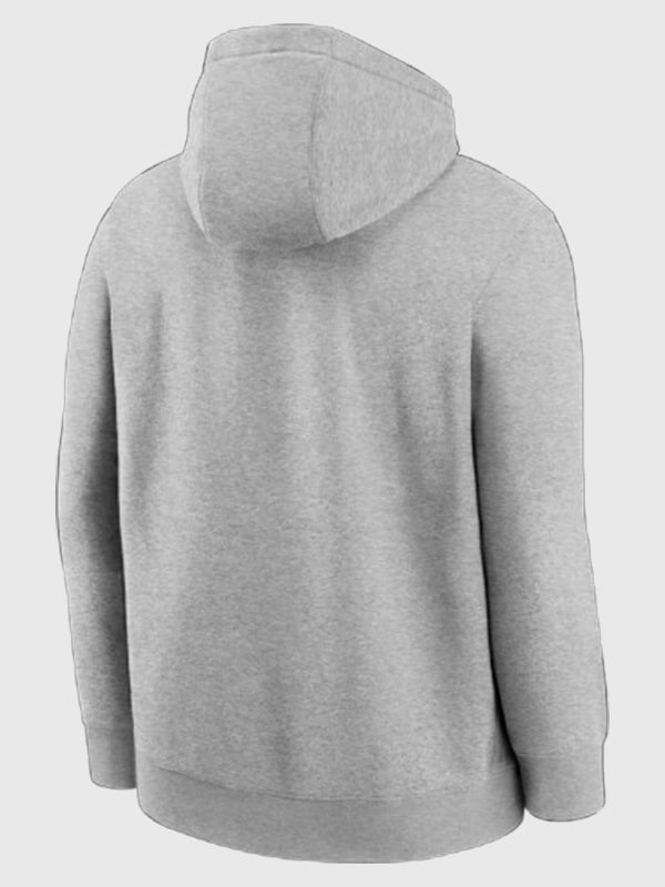 Heather grey pullover hoodie celebrating Seattle Seahawks 2025 NFC Champions locker room victory by Nike
