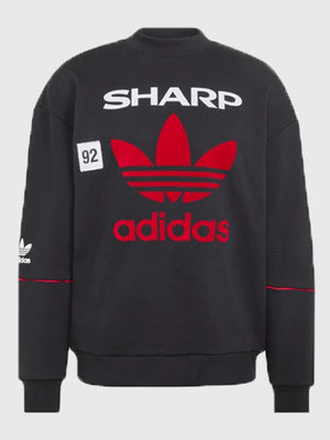 Adidas 91/92 Manchester United Crewneck Fleece Sweatshirt designed with retro aesthetic and premium fleece construction