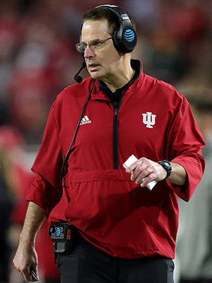 RECREATED Indiana Hoosiers red Adidas 1/4 zip short sleeve pocket jacket inspired by Curt Cignetti’s sideline look