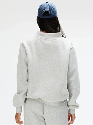 Signature Patch Parke Mockneck Fleece Sweatshirt featuring smooth finish, cozy texture, and understated streetwear styling