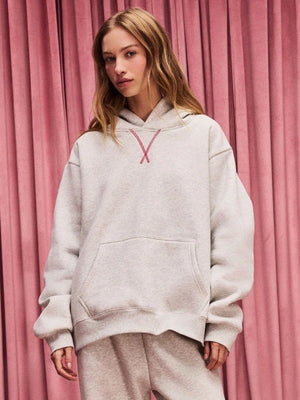 RECREATED Parke Drop Valentine’s 2026 Somebody At Parke Loves Me grey hoodie with printed slogan design