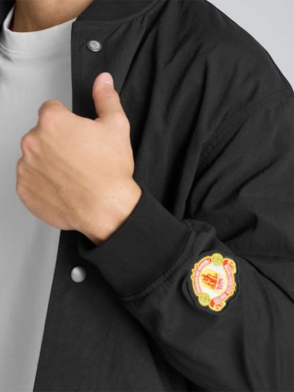 RECREATED Adidas Manchester United Stone Roses 2026 unisex black jacket with modern outerwear appeal