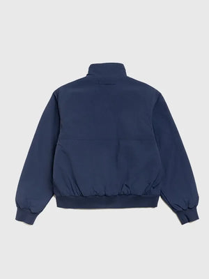 Navy blue Stussy 2026 unisex jacket featuring warm polar fleece lining and durable outer shell construction