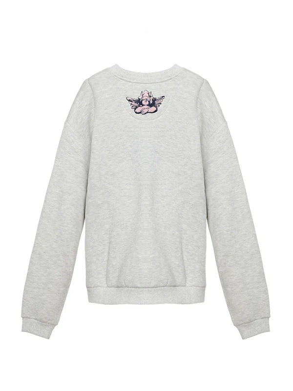 RECREATED Amanda Batula Summer House Season 10 Grey Crewneck Fleece Sweatshirt designed with comfortable fleece material and timeless casual appeal