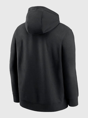 Seattle Seahawks Super Bowl LX Champions black pullover fleece hoodie with Nike branding and trophy collection artwork