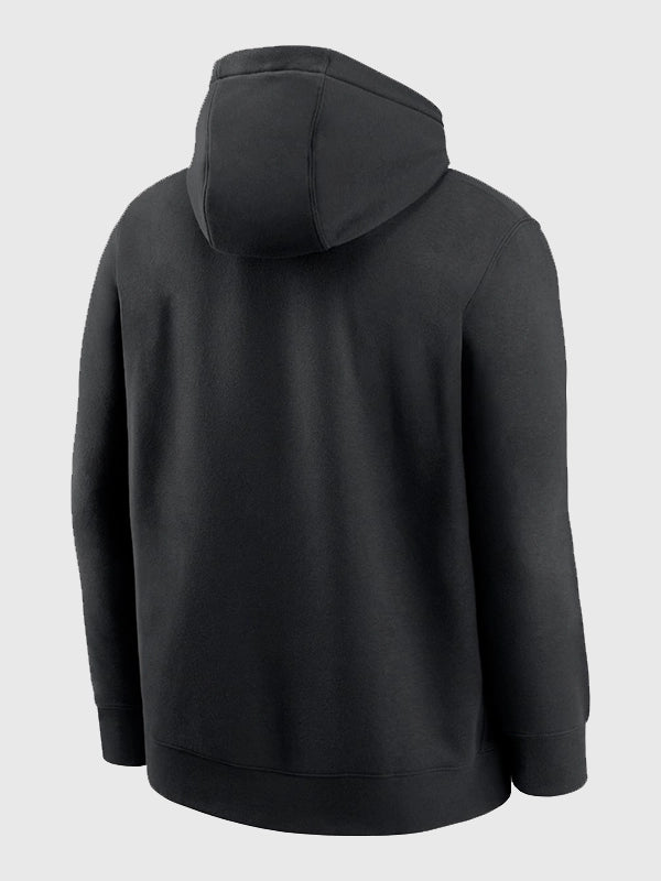 Seattle Seahawks Super Bowl LX Champions black pullover fleece hoodie with Nike branding and trophy collection artwork