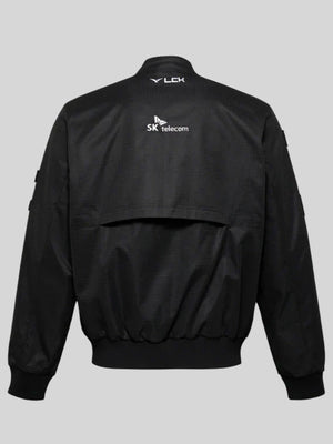 Black T1 2025 Worlds Bomber Jacket recreation crafted with premium materials for esports fans.