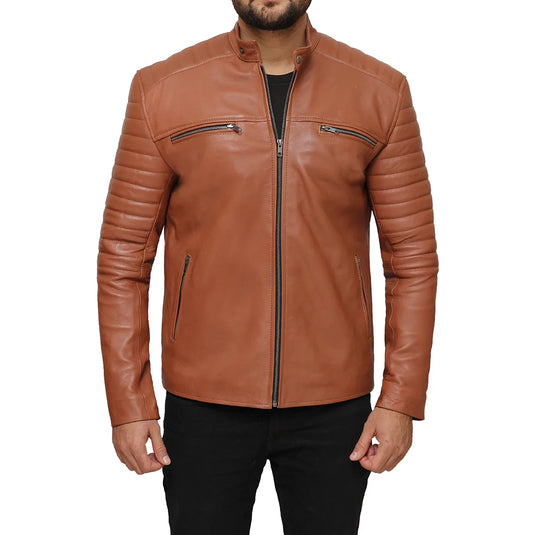 Michael Tan Brown Sheepskin Leather Jacket