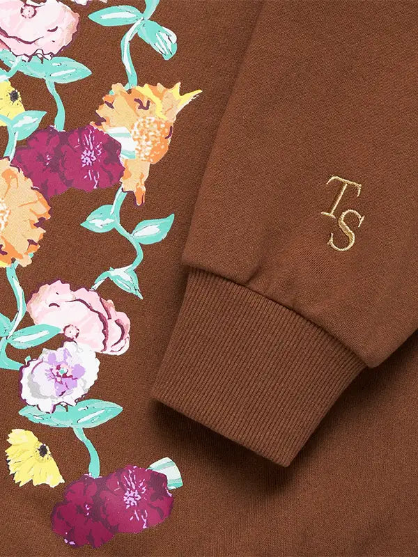 Recreation Eras Tour 2025 brown hoodie featuring Taylor Swift acoustic piano artwork.