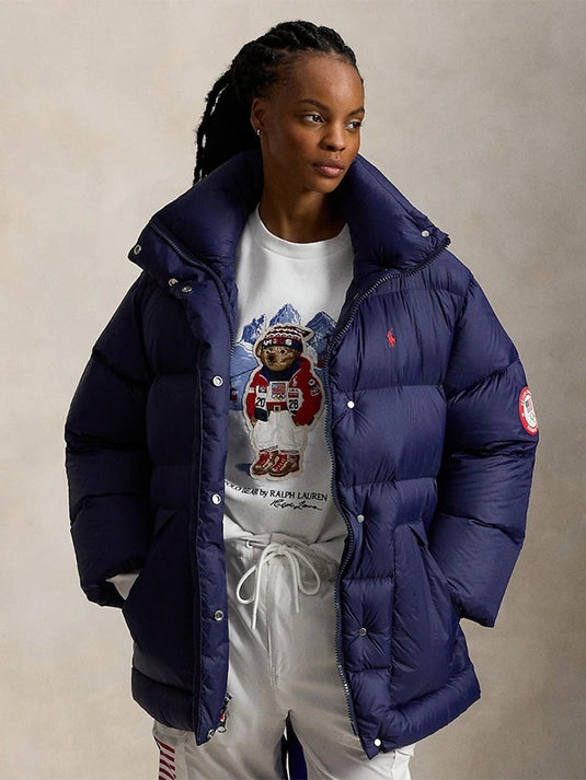 Polo Ralph Lauren Team USA down puffer jacket designed for cold-weather warmth and everyday wear
