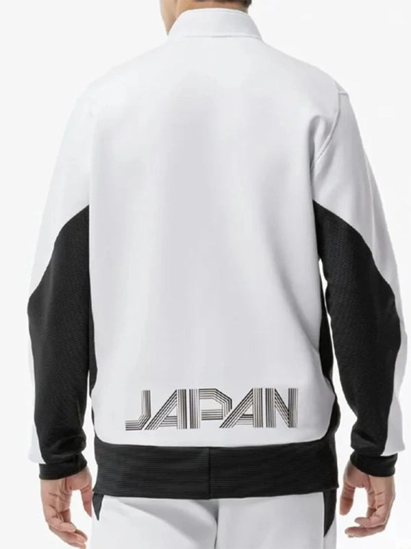 Recreated Team Japan Kaori Sakamoto Milano Cortina 2026 white and black jacket designed for cold weather comfort and sporty appeal