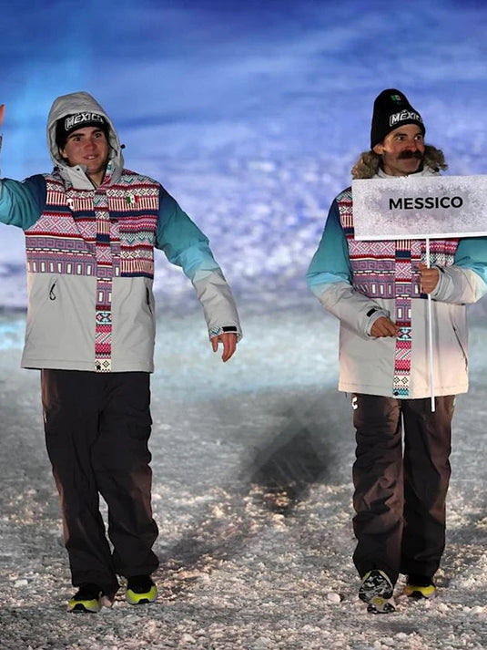 Team Mexico hooded jacket inspired by the 2026 Winter Olympics opening ceremony in Milano Cortina