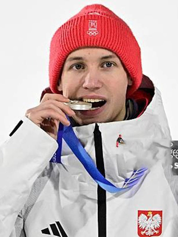 Recreated Winter Olympics 2026 Milano Cortina unisex Team Poland jacket in white with durable outer shell and sporty detailing