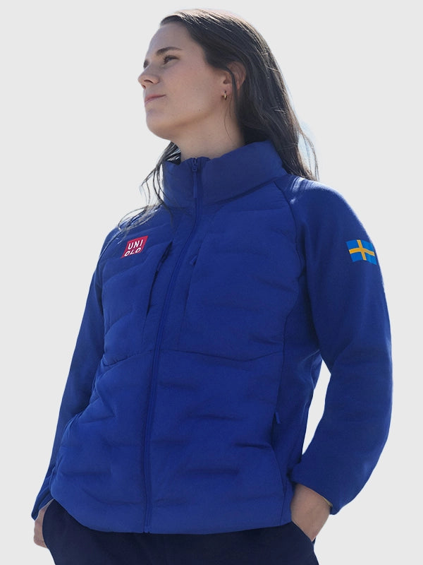 Milano Cortina 2026 Team Sweden curling event puffer jacket in blue crafted for cold climate protection and everyday wear