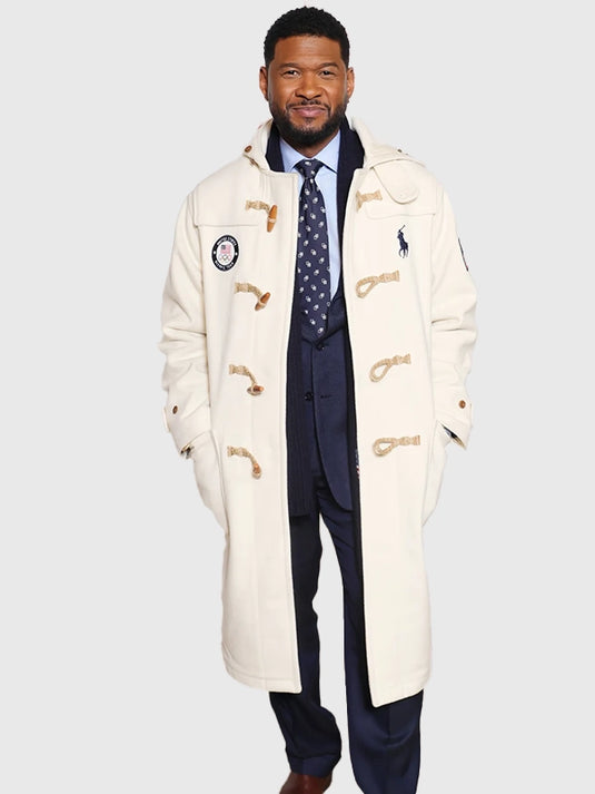 Team USA wool toggle coat for Milano Cortina 2026 Winter Olympics by Polo Ralph Lauren with signature embroidered logo and classic silhouette