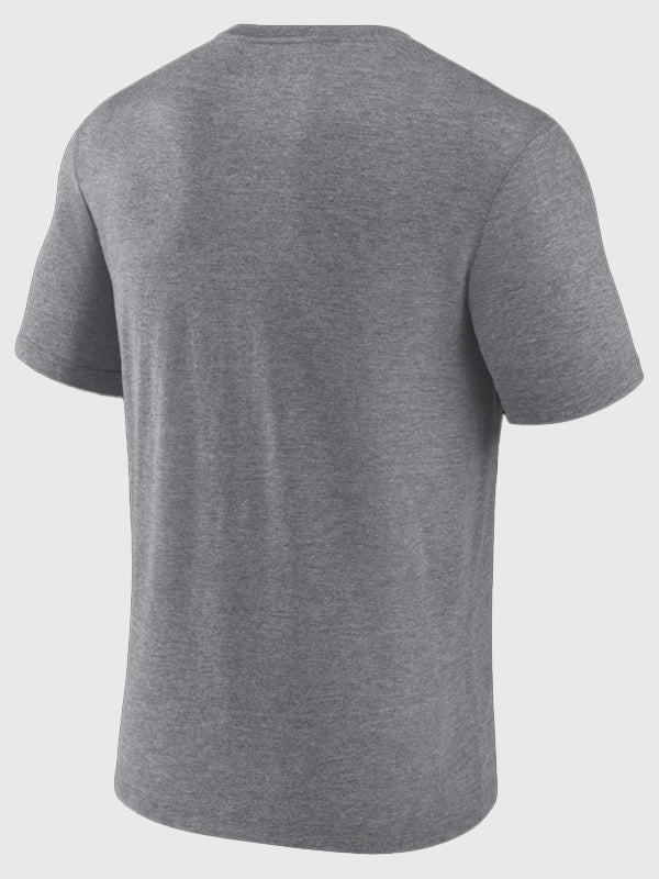 RECREATED Patriots Go Pats Bud Light t-shirt in heather gray with clean everyday game-day appeal