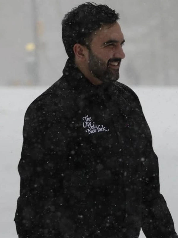 Unisex RECREATED Carhartt jacket in black by Mayor Zohran Mamdani with The City of New York graphic