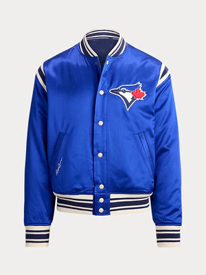Recreated Ralph Lauren x MLB Collection Toronto Blue Jays jacket with signature team branding and premium finish