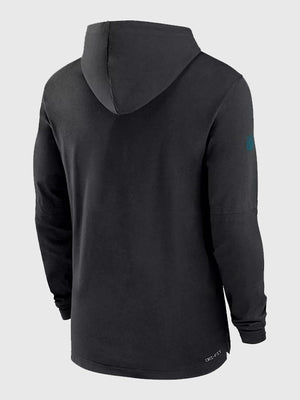 Trevor Lawrence inspired Jaguars lightweight hooded pullover T-shirt in black with breathable athletic design