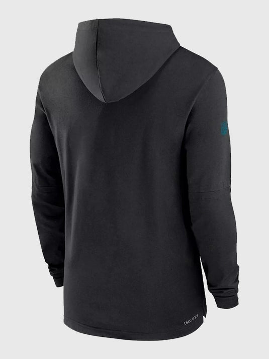 Trevor Lawrence inspired Jaguars lightweight hooded pullover T-shirt in black with breathable athletic design