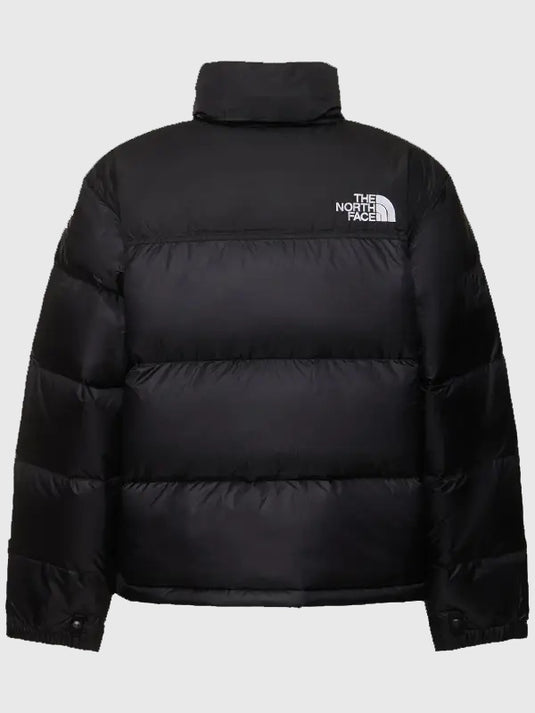 Black Nuptse 700 puffer jacket recreated from The North Face 1996 Retro design with cozy, structured fit