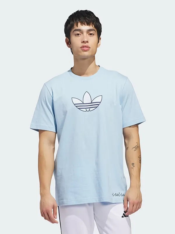 RECREATED Adidas World Cup 2026 Italy Away Blue Graphic Unisex T-Shirt designed with a classic crewneck fit and modern sporty styling