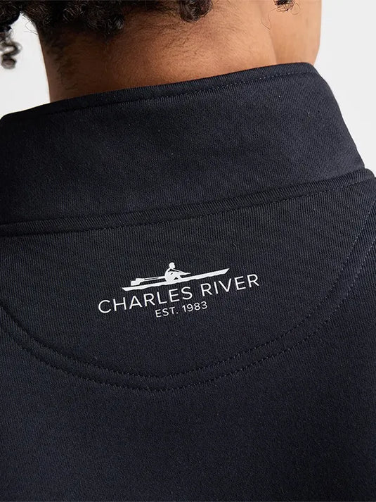 Recreation Charles River New England Patriots unisex Crosswind quarter zip sweatshirt in navy blue with relaxed fit