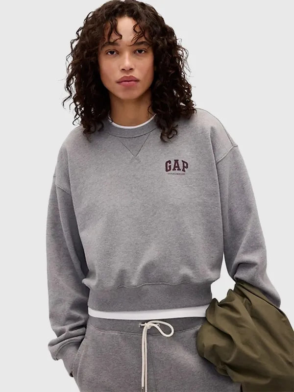 Gap x Victoria Beckham 2026 French Terry Sweatshirt featuring soft textured fabric and clean minimalist design detailing