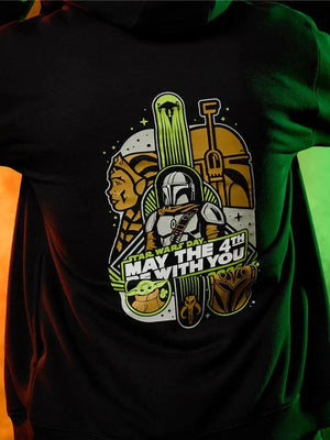 RECREATED Star Wars Day 2026 May the 4th Logo Collection Merch Hoodie featuring soft fleece fabric with a relaxed unisex silhouette and bold themed graphics