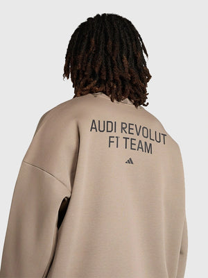 Recreated Audi Revolut F1 Team Elevated crewneck sweatshirt with durable stitching and relaxed everyday silhouette