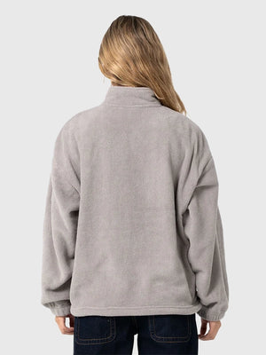 Zip-through unisex sherpa fleece jacket from Rusty 2026 Two Tides, RECREATED with warm pile fabric and functional outdoor-inspired design