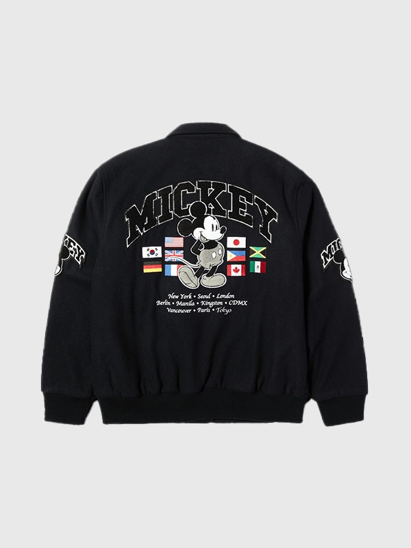 Disney x HUF Mickey Worldwide Tour Varsity Jacket