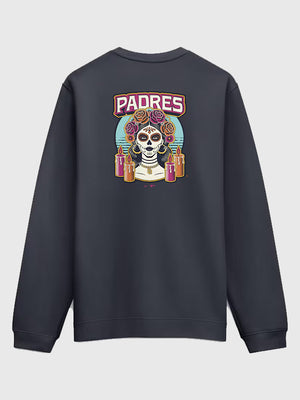 San Diego Padres Nike 2026 City Connect sweatshirt recreated in obsidian with classic crew design and subtle graphic detailing
