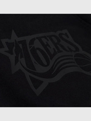 RECREATED black fleece hoodie Philadelphia 76ers x Mitchell & Ness Allen Iverson Playmaker with classic pullover fit and warm fabric