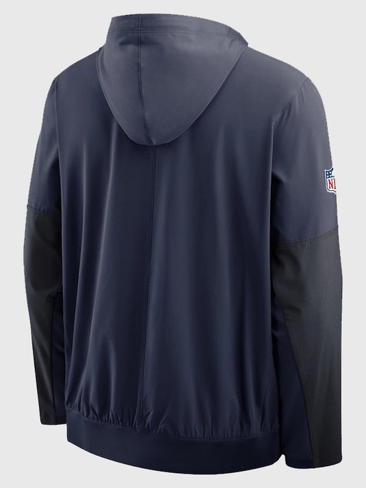 Mike MacDonald inspired recreated sideline anorak jacket with half-zip closure and Seahawks team styling