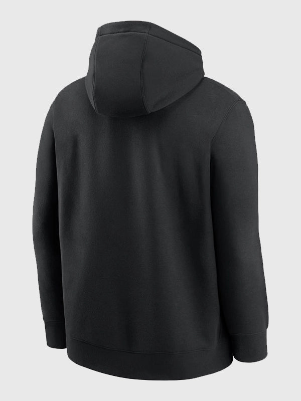 Black unisex fleece pullover hoodie featuring Oregon Ducks Be Oregon graphics and soft interior feel