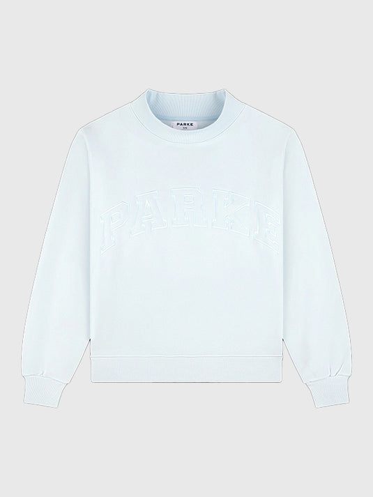 Parke 2026 mockneck sweatshirt crafted in warm fleece with a timeless varsity-inspired style