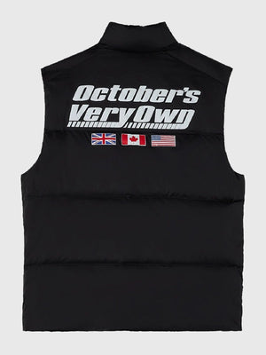 RECREATED OVO Alpine Bounce vest in black from Winter Survival 2026 with warm padded construction