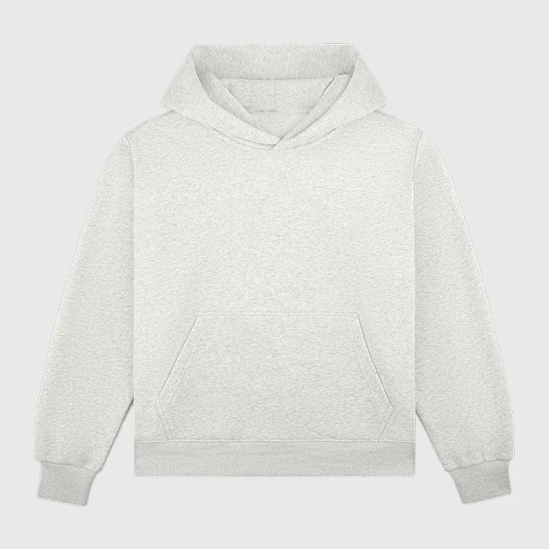Soft grey fleece hoodie by Recreated featuring the Parke Boston graphic and drawstring hood.